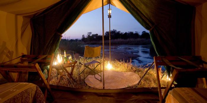 Mobile tent interior